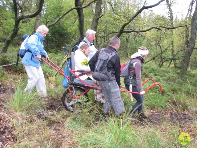 randonnée sportive avec joëlettes, Ovifat, 2012